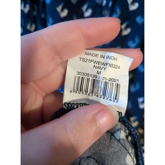 Fusion Medium Dress Button Up With Birds - Picture 5 of 7